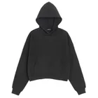 Hanorac negru cu croiala cropp boxy NOWEAR