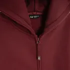 Hanorac oversize bordo cu fermoar unisex NOWEAR