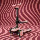 Kinderkraft, Halley 2, trotineta cu 3 roti de echilibru 2in1, LED, Rose Pink