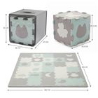 Kinderkraft, Luno Shapes, covoras din spuma puzzle 3D, menta verde