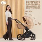 Kinderkraft, Prime 2, carucior multifunctional 2in1, Sandrose Beige