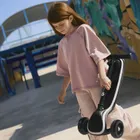 Kinderkraft, Raket, trotineta cu 3 roti LED, Beige