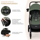 Kinderkraft, Yoxi, Mink Pro, carucior multifunctional 3 in 1, Mystic Green