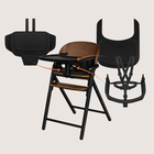 Lionelo, Celia, scaun multifunctional din lemn 3in1, Black Wood