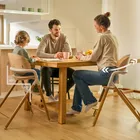 Lionelo, Celia, scaun multifunctional din lemn 3in1, White Natural Wood