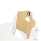 Lionelo, Floris, scaun inalt din lemn, White