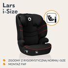 Lionelo, Lars, I-size, scaun auto, 100-150 cm, Sporty Black Red