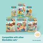 Melissa & Doug, Blockables, Animalute de safari, cuburi din lemn, 34 piese