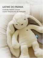 MyHummy (Szumisie), Iepuras, mascota bazaitoare cu mecanism 5in1: zgomot, senzor de somn, melodii, batai de inima, lampa, ecru