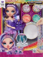 Rainbow High, Shimmers with Slime, Violet, papusa fashion cu plastilina