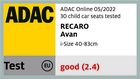 Recaro, Avan, I-size, scaun auto, Fibre Black, 40-83 cm