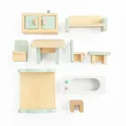 Smiki, Zookabee, casuta din lemn pentru papusi, 9 elemente