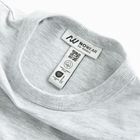 Tricou basic gri cu bumbac pieptanat NOWEAR