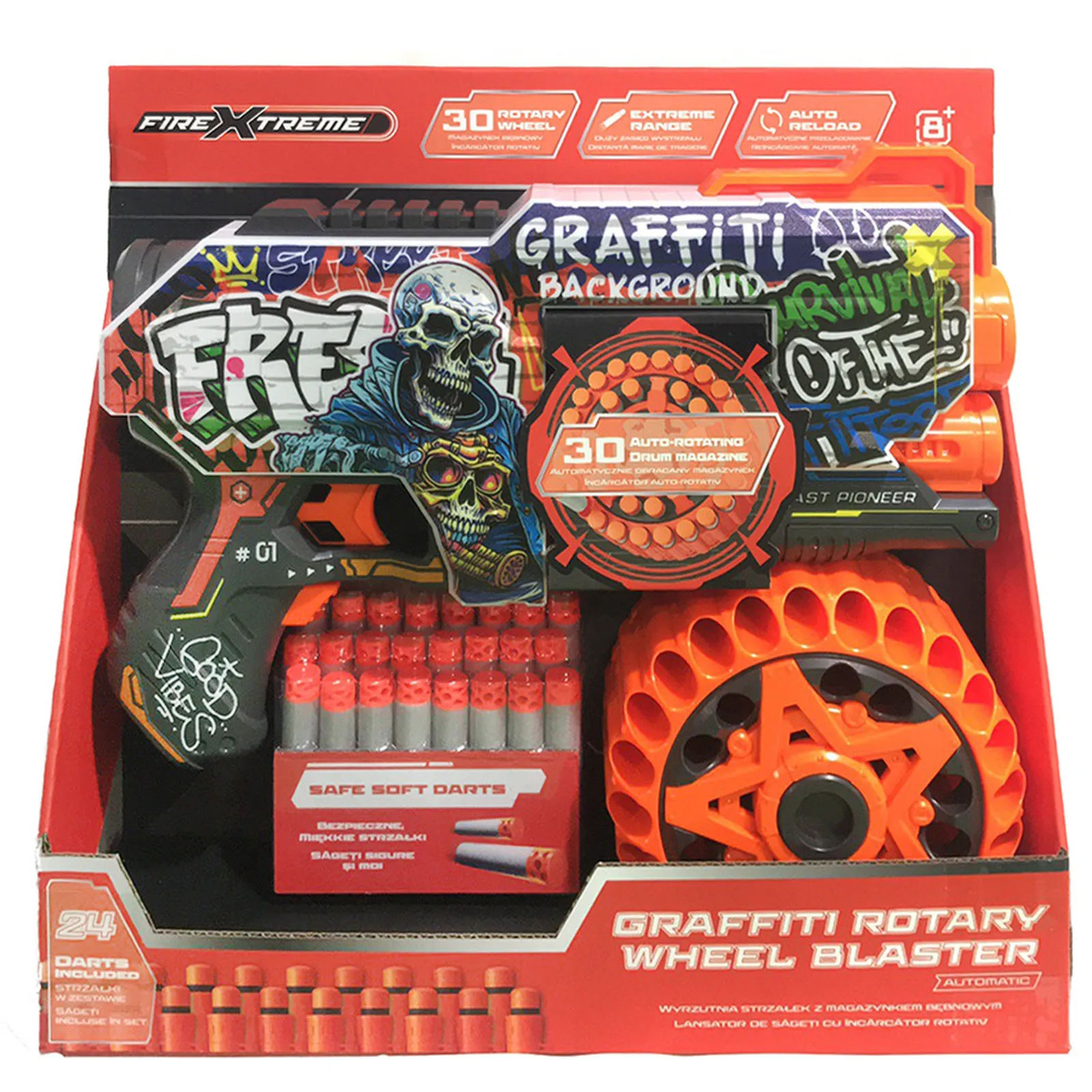 Fire Xtreme, Graffiti Rotary Wheel Blaster, lansator de proiectile Fire Xtreme, Graffiti Rotary Wheel Blaster, lansator de proiectile
