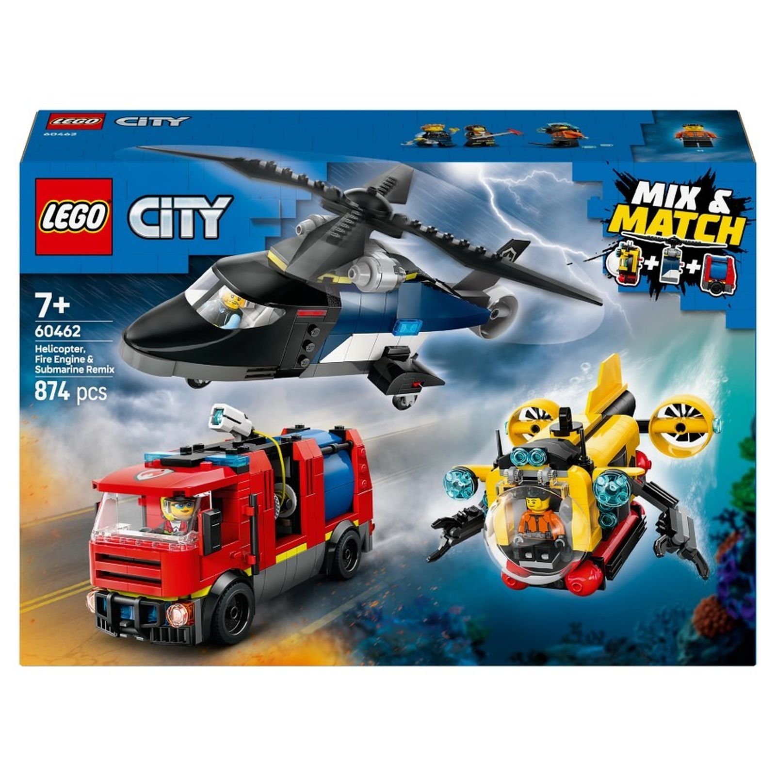 まーみ LEGO City, Elicopter, autospeciala de pompieri si submarin in