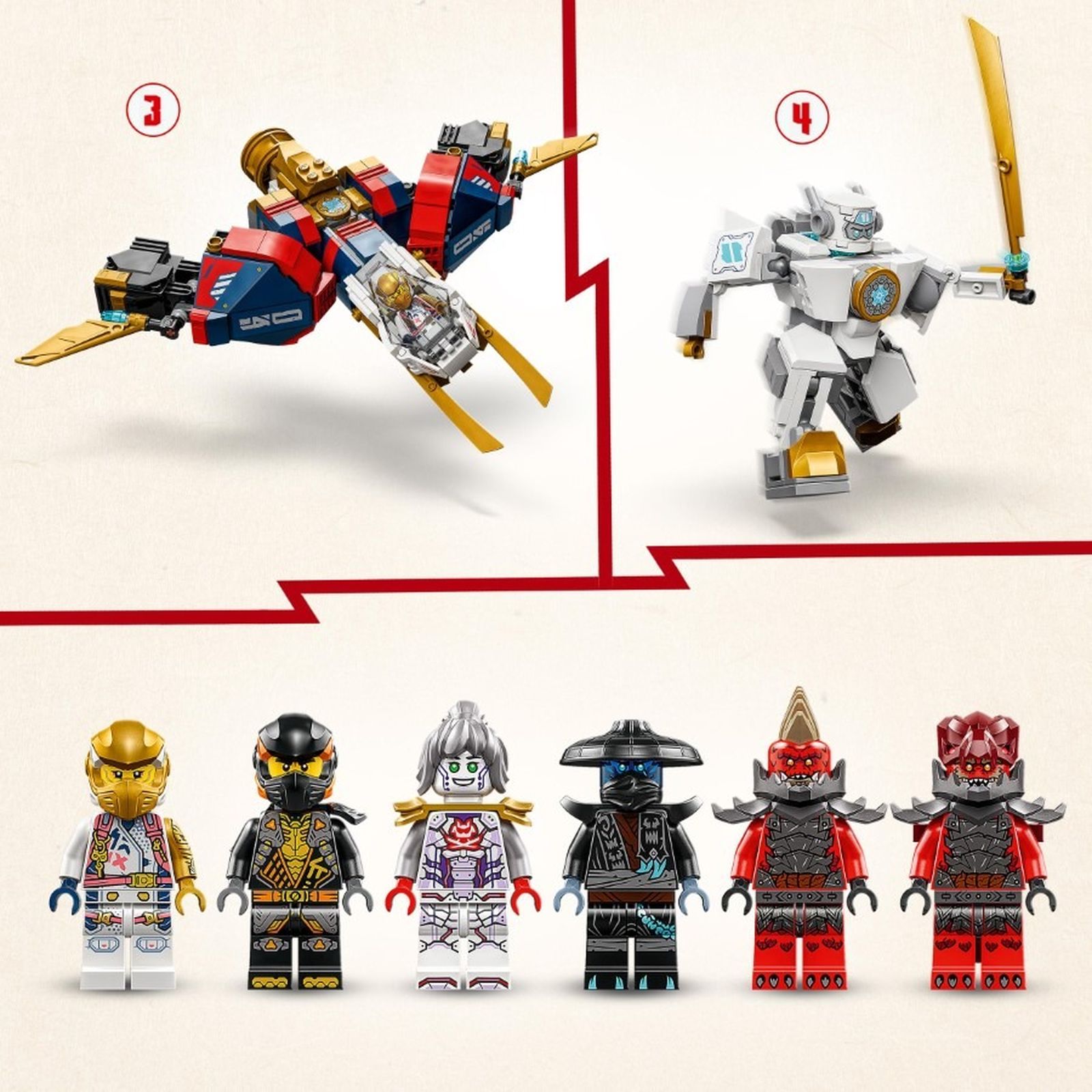 LEGO NINJAGO, Ultrarobotul combinat al lui Zane, 71834 - smyk.ro