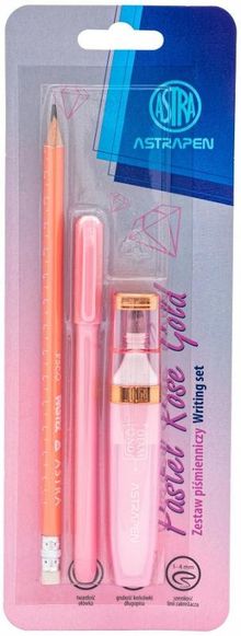 Astra, set de scris, Rose Gold, 3 elemente