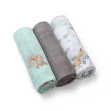 BabyOno, Natural Bamboo, scutece din fibra naturala de bambus, 70-70 cm, 3 buc., mix