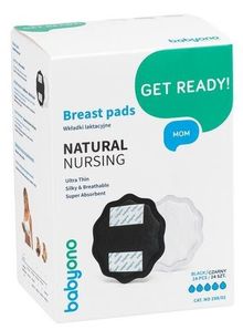 BabyOno, Natural Nursing, tampoane pentru san, negru, 24 buc.