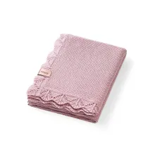 BabyOno, Patura tricotata din bambus, roz, 75-100 cm