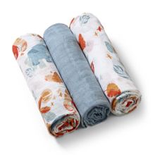 BabyOno, scutece din muselina, gri, 3 buc.