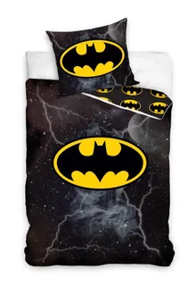 Batman, set lenjerie de pat single, 140-200 cm