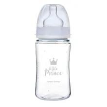 Canpol babies, EasyStart, Royal Baby, biberon cu gatul larg, albastru, 240 ml