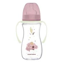 Canpol babies, EasyStart, Sleepy Koala, biberon anticolici cu manere stralucind in intuneric, roz, 300 ml