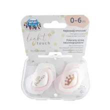 Canpol babies, Royal Baby, suzeta din silicon, simetrica, 0-6m, 2 buc., roz