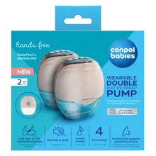 Canpol babies, set: pompa de san electrica dubla Hands-Free + biberon anticolici EasyStart 120 ml Gold