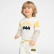 Cool Club, Bluza cu maneca lunga pentru baieti, ecru, imprimeu Batman