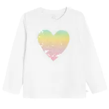 Cool Club, Bluza cu maneca lunga pentru fete, alb