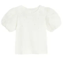 Cool Club, Bluza cu maneca scurta pentru fete, alb
