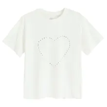 Cool Club, Bluza cu maneca scurta pentru fete, alb