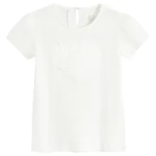 Cool Club, Bluza cu maneca scurta pentru fete, alb