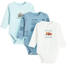 Cool Club, Body cu maneca lunga pentru baieti, mix, imprimeu Cars, set, 3 buc.