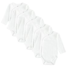 Cool Club, Body cu maneca lunga pentru bebelusi, alb, set, 5 buc.