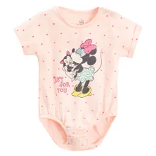 Cool Club, Body cu maneca scurta pentru fete, roz, imprimeu Minnie Mouse