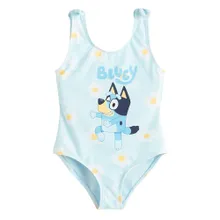 Cool Club, Costum de baie pentru fete, albastru, imprimeu Bluey