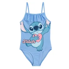 Cool Club, Costum de baie pentru fete, albastru, imprimeu Lilo si Stitch