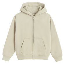 Cool Club, Hanorac cu gluga pentru baieti, cu fermoar, calduros, oversize, bej