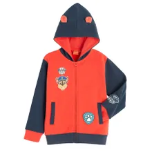 Cool Club, Hanorac cu gluga pentru baieti, cu fermoar, rosu-albastru, imprimeu Paw Patrol