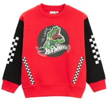 Cool Club, Hanorac pentru baieti, rosu, imprimeu Hot Wheels