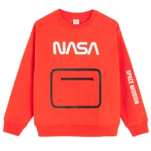 Cool Club, Hanorac pentru baieti, rosu, imprimeu NASA