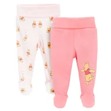 Cool Club, Pantaloni cu botosei pentru fete, roz, imprimeu Winnie the Pooh, set, 2 buc.