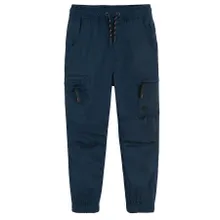 Cool Club, Pantaloni din material textil pentru baieti, jogger, caldurosi, bleumarin