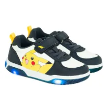 Cool Club, Pantofi sport pentru baieti, talpa cu leduri, albastru, imprimeu Pokemon