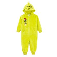 Cool Club, Pijama-salopeta cu gluga pentru baieti, verde, Grinch