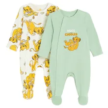 Cool Club, Pijama tip salopeta pentru baieti, mix, imprimeu Lion King, set, 2 buc.
