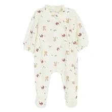 Cool Club, Pijama tip salopeta pentru fete, ecru